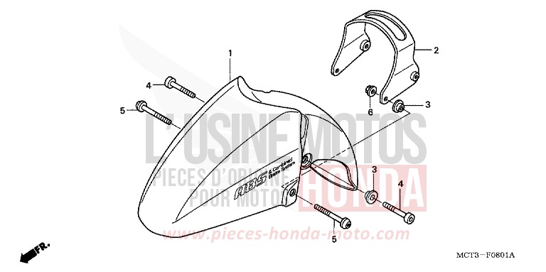 AILE AVANT (FJS600A3/A4/A5) de SILVER WING MAGNUM SILVER METALLIC (NH110) de 2005